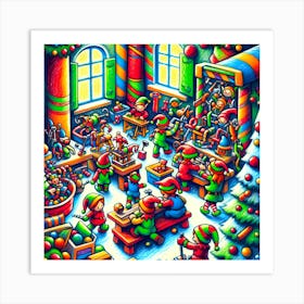 Super Kids Creativity:Christmas Elves 2 Art Print