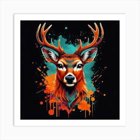 Deer Head 2 Art Print