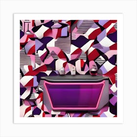 Pink And Purple Wall Art Art Print