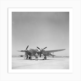 Interceptor Plane, Lake Muroc, California By Russell Lee Art Print