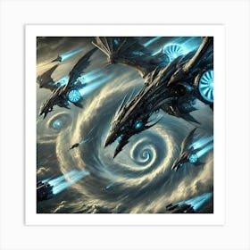 Azure Dragon Class Cruisers Wind Manipulation Art Print