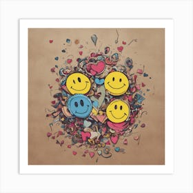 Smiley Faces 1 Art Print