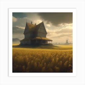 House In A Field 8 Art Print