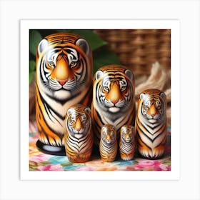 Tiger Nesting Dolls 2 Art Print