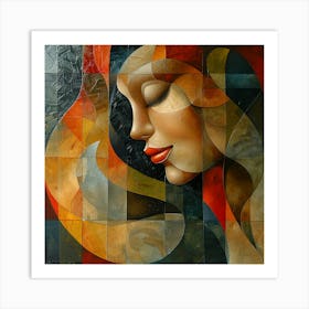 Woman'S Face 12 Art Print