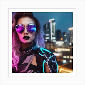 Futuristic Woman Art Print