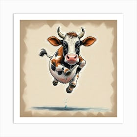 Cow Jumping 1 Art Print