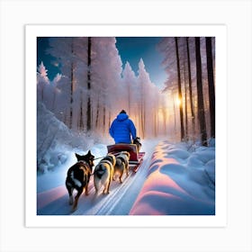 Sled Dogs 3 Art Print