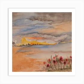 Sunset At The Beach Art Print