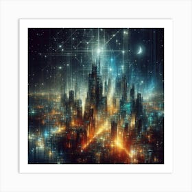 Futuristic City 18 Art Print