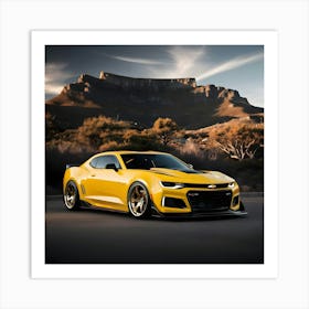 A Dramatic High Contrast Cinematic Photograph Of A Vibrant Chevrolet SS Art Print