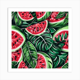 Watermelon Slices (8) Art Print