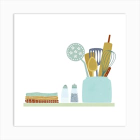 The Kitchen Shelf Art Print