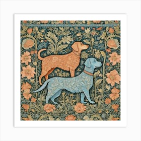 williams morris Dogs Art Print