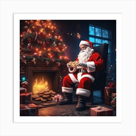 Christmas Santa 42 Art Print