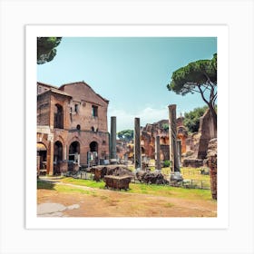 Roman Ruins In Rome Art Print