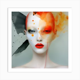 Abstract Portrait Of A Woman Art Print