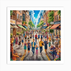 Street Scene Art Print