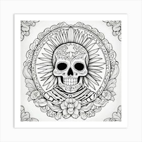 Day Of The Dead Skull 60 Art Print