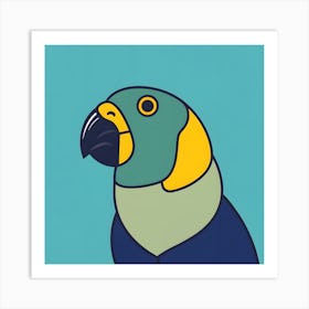 Abstract Parrot Art Print