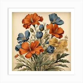 Bouquet Of Flowers Art Print