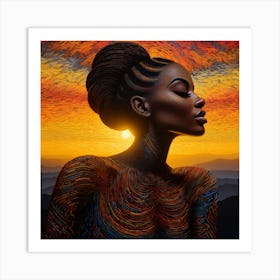 Sunset Woman 7 Art Print