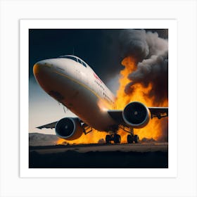 Airplane On Fire (12) Art Print