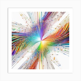 Abstract Music Burst Art Print