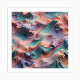 Abstract Wavy Pattern 11 Art Print