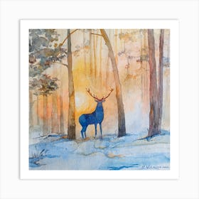 Spirit Of The Forest Square Art Print