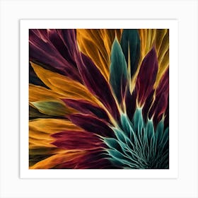 Abstract Flower - Abstract Stock Videos & Royalty-Free Footage 1 Art Print