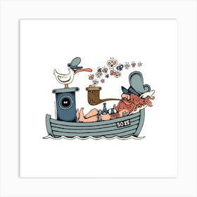 Sailor Butterfly Ship S Art Print