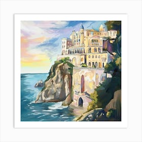 Of The Castle On The Cliff Art Print