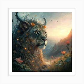 Lion Of The Forest Art Print