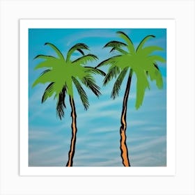 Two Palm Trees Art Print