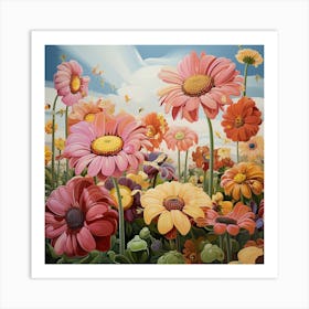 Daisy Field Art Print