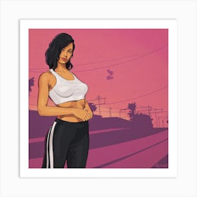 Grand Theft Auto woman Art Print