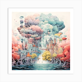 Fairytale City 1 Art Print