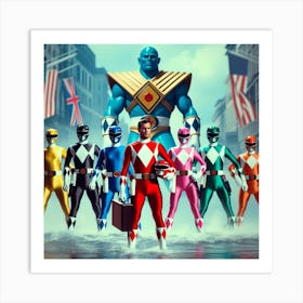 Power Rangers 5 Art Print