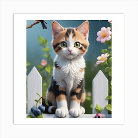 Calico Kitten Art Print