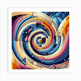 Abstract Spiral Painting Art Print