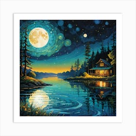 Artistic Moon Art Print