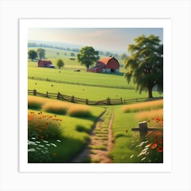 Farm Road 1 Art Print