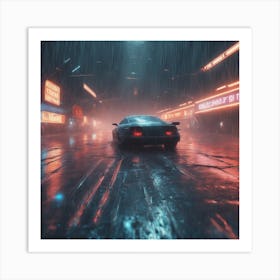 Rainy Night In The City 1 Art Print