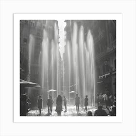 Fountains Of Barcelona Art Print