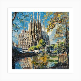 Sagrada Familia Oil Painting Art Print