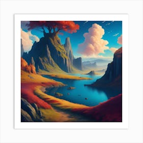 Landscape Painting 1 Art Print