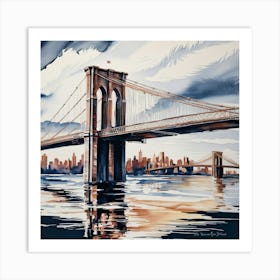 Brooklyn Bridge Painting Art Print