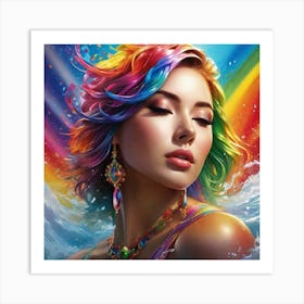 Rainbow Woman Art Print