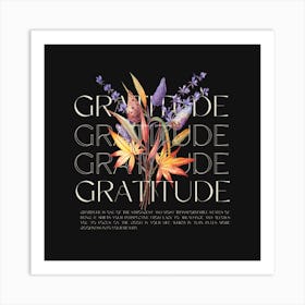 Floral Gratitude Art Print Art Print